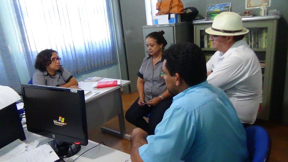 A última reunião dessa viagem foi com os trabalhadores do escritório de Pedra Preta.